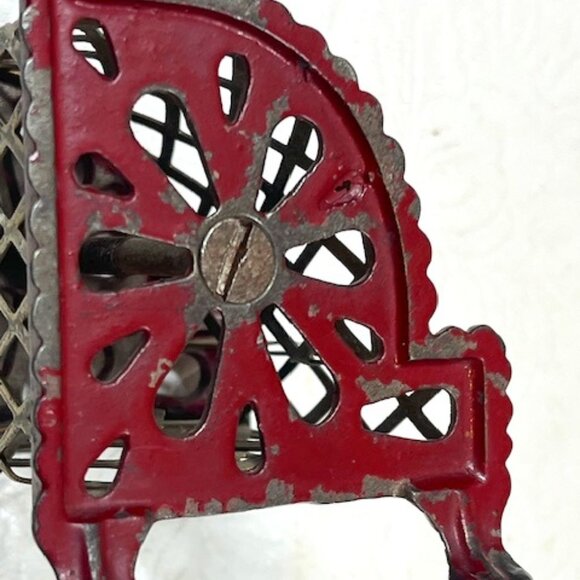 VTG Arcade Cast Iron Footed Cash Register Mesh Coin Bank 3.25"x2.5"x3.75" - Picture 12 of 14